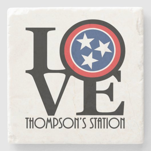 LOVE Thompson's Station Stenen Onderzetter (Voorkant)