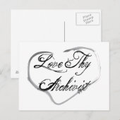 Love Thy Archivist Briefkaart (Voorkant / Achterkant)