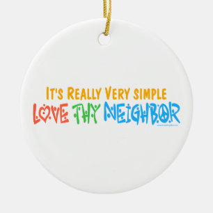 Love Thy Bour Keramisch Ornament