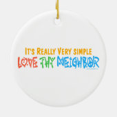 Love Thy Bour Keramisch Ornament (Achterkant)