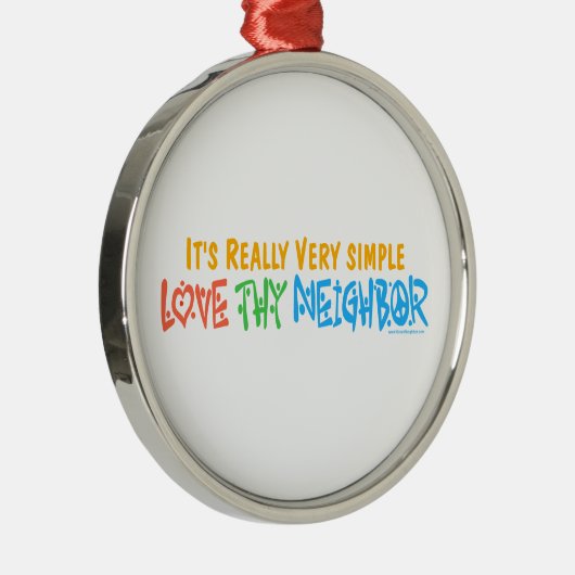 Love Thy Bour Metalen Ornament (Rechts)