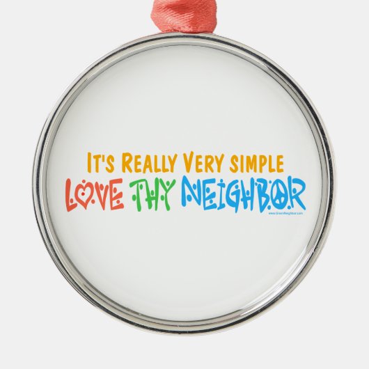 Love Thy Bour Metalen Ornament (Voorkant)