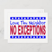 "Love Thy Bour NO EXCEPTIONS" Briefkaart (Voorkant / Achterkant)