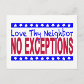 "Love Thy Bour NO EXCEPTIONS" Briefkaart (Voorkant)