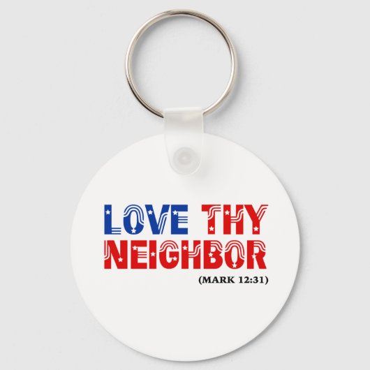 Love Thy Bour Stars Stripes: orkaanondersteuning Sleutelhanger (Voorkant)