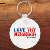 Love Thy Bour Stars Stripes: orkaanondersteuning Sleutelhanger (Voorkant)