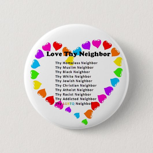 Love Thy Buurman Ronde Button 5,7 Cm (Voorkant)