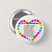 Love Thy Buurman Ronde Button 5,7 Cm (Voorkant /achterkant)
