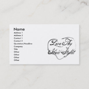 Love Thy Hair Stylist Visitekaartje