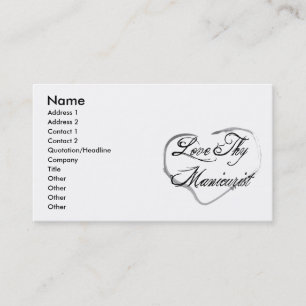 Love Thy Manicurist Visitekaartje