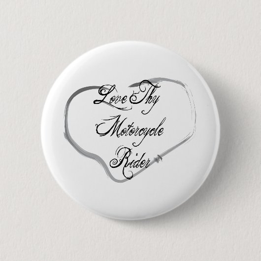 Love Thy Motorcycle Rider Ronde Button 5,7 Cm (Voorkant)