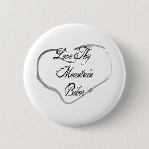 Love Thy Mountain Biker Ronde Button 5,7 Cm