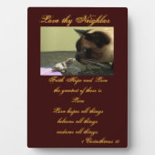 Love thy Nabbor Plaque Fotoplaat (voorkant)
