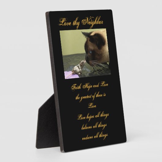 Love thy Nabbor Plaque Fotoplaat (Zijkant)