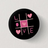 Love Tic Tac Toe Pin Button | Valentine's Day Gift (Voorkant)