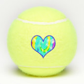 Love TieDye Heart Tennisballen (Achterkant)