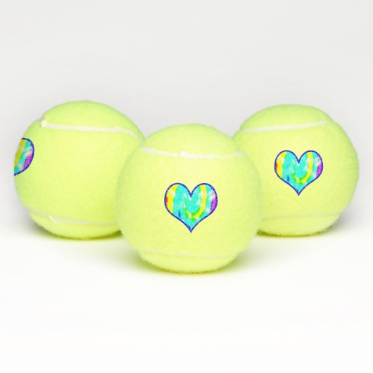 Love TieDye Heart Tennisballen (Multi)