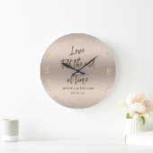 Love Time Blush Weddenschap Jubileum Chic Keepomwi Grote Klok (Huis)