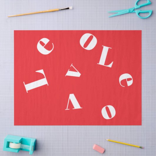 "Love" Tissue paper Tissuepapier (Craft)
