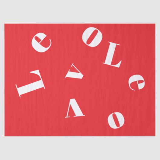 "Love" Tissue paper Tissuepapier (Voorkant)