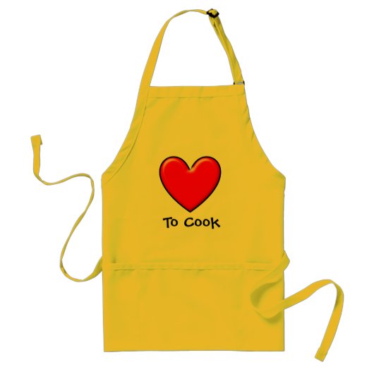 "Love to Cook Apron" Standaard Schort (Voorkant)