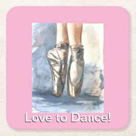 Love to Dance Ballet Paper Coasters Kartonnen Onderzetters
