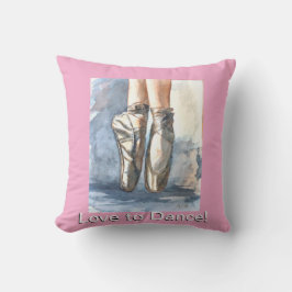 Love to Dance Ballet Pillow Kussen