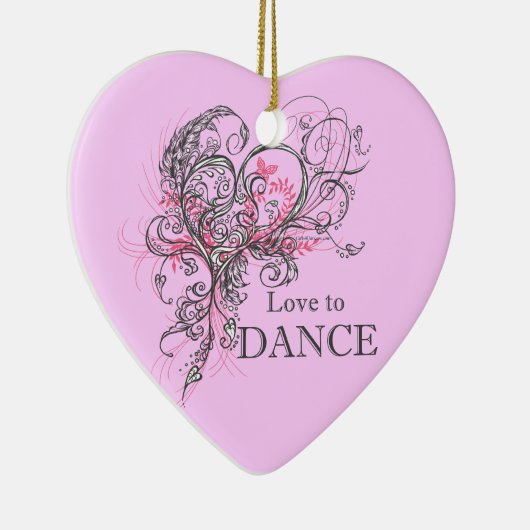 Love to Dance Heart Ornament (Rechts)