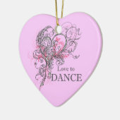 Love to Dance Heart Ornament (Links)