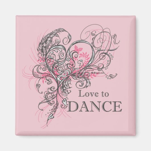 Love to Dance Magnet (aanpasbaar) (Voorkant)