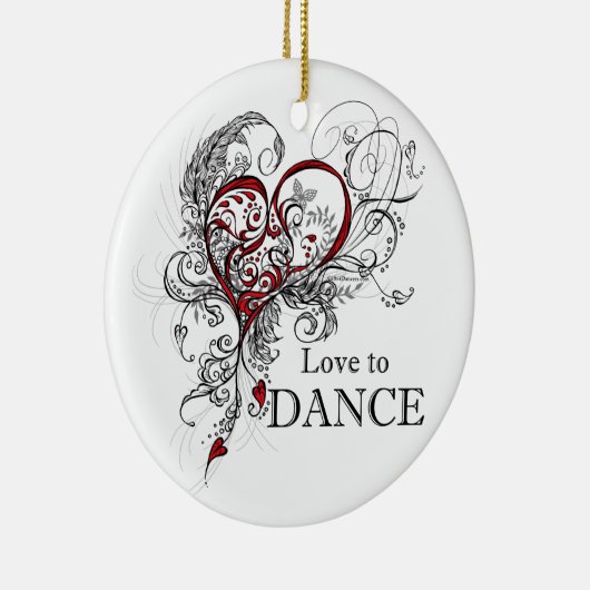 Love to Dance Round Ornament (Rechts)