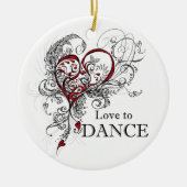 Love to Dance Round Ornament (Voorkant)