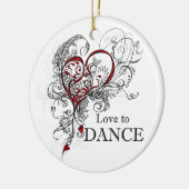 Love to Dance Round Ornament (Links)