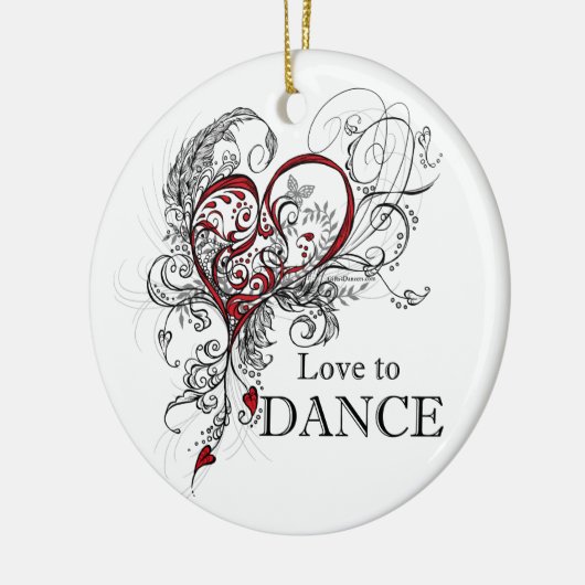 Love to Dance Round Ornament (Links)