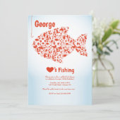 Love to Fish Party Uitnodiging (Staand voorkant)