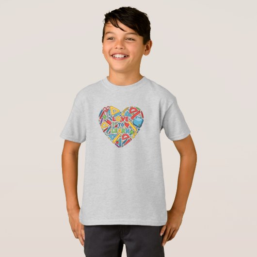Love to Learn – Kids Tee T-shirt (Voorkant volledig)