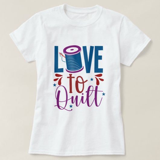 Love to Quilt T-shirt voor dames (Design voorkant)