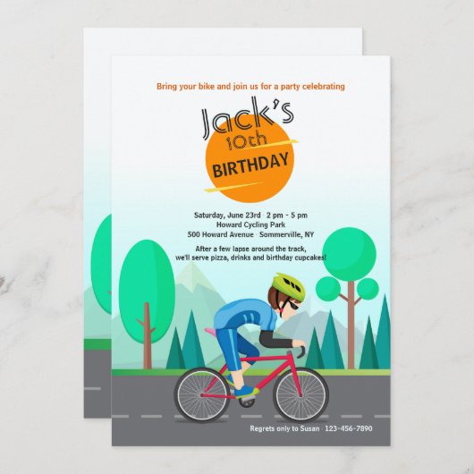 Love to Ride Invitation Kaart (Voorkant / Achterkant)