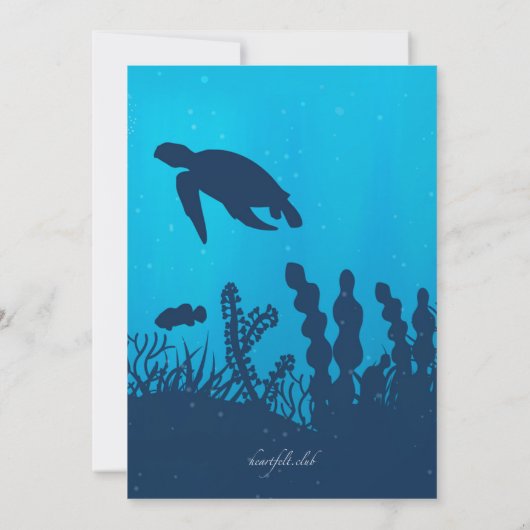 Love to Scuba Invitation Kaart (Achterkant)