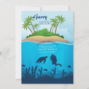 Love to Scuba Invitation Kaart