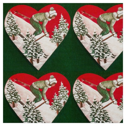 Love to Ski Fabric Stof (Swatch)