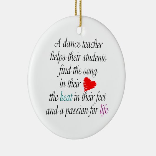 Love to Teach Dance  Ornament (Rechts)