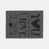 Love To Teach Sitive Affirmation Motivational Teac Fleece Deken (Voorkant (Horizontaal))