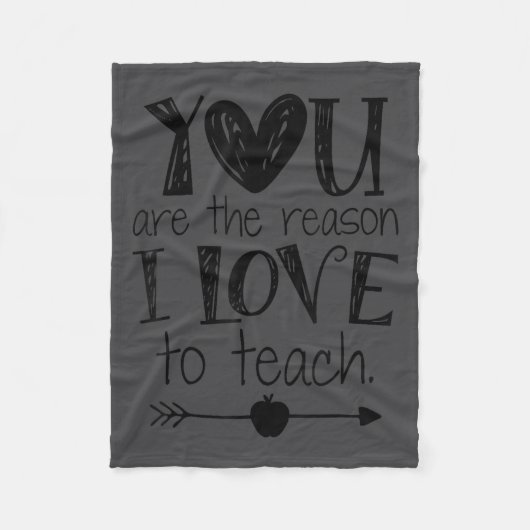 Love To Teach Sitive Affirmation Motivational Teac Fleece Deken (Voorkant)