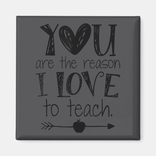 Love To Teach Sitive Affirmation Motivational Teac Magneet (Voorkant)