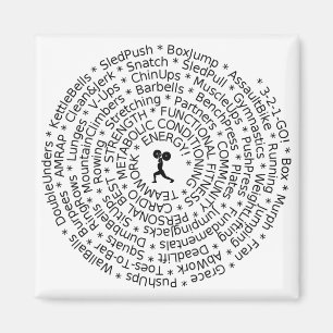 LOVE TO WORKOUT - Crossfit-geïnspireerd ontwerp Magneet