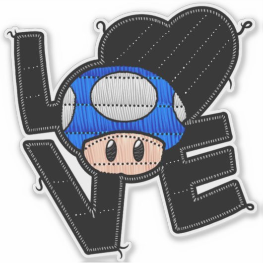 Love Toad - Blauw Sticker (Voorkant)