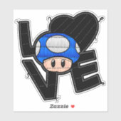 Love Toad - Blauw Sticker (Vel)