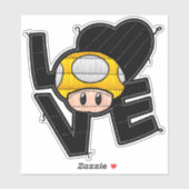 Love Toad - Geel Sticker (Vel)