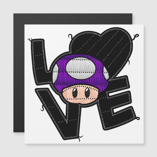 Love Toad - Paarse magneet (Voorkant / Achterkant)